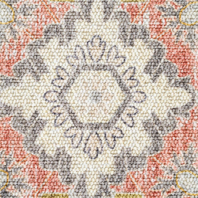 Tapis oriental vintage beige et rose...