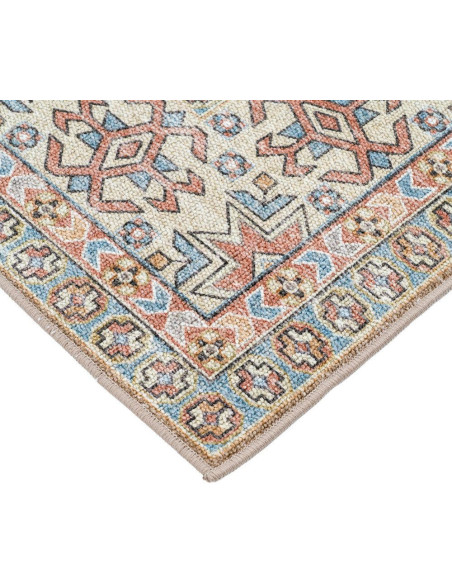 Tapis oriental vintage beige et bleu 160x230 cm Solvaya