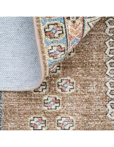Tapis oriental vintage beige et bleu 160x230 cm Solvaya