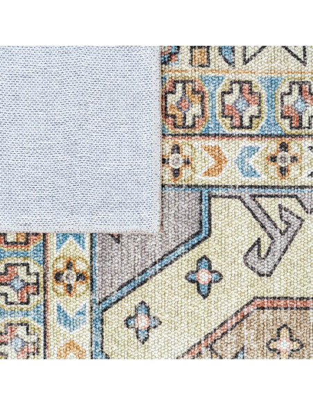 Tapis oriental vintage beige et bleu 160x230 cm Solvaya