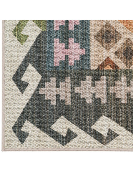 Tapis kilim ethnique beige terracotta 160x230 cm Zayrane