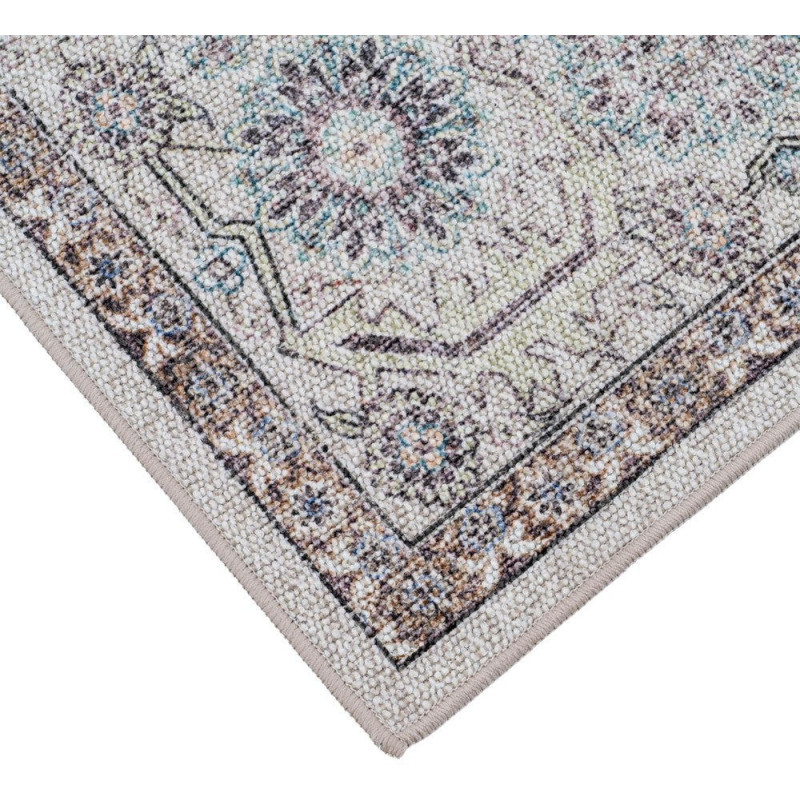 Tapis oriental pastel en polyester...