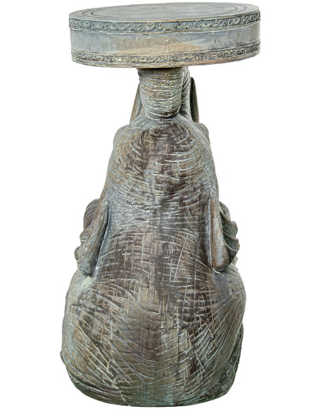 Table d’appoint éléphant en résine grise Eloria