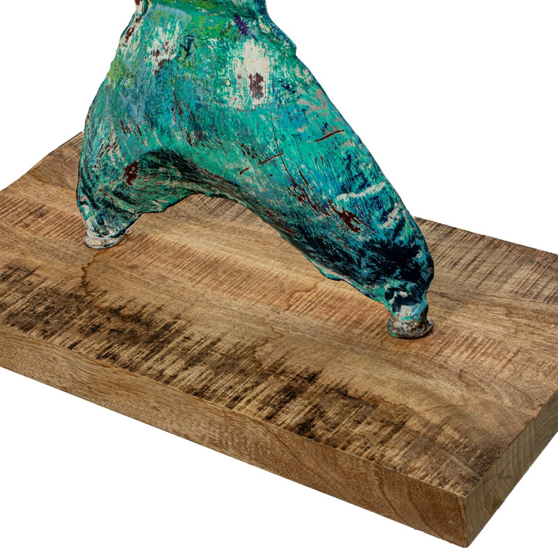 Sculpture dauphin en fer sur socle...