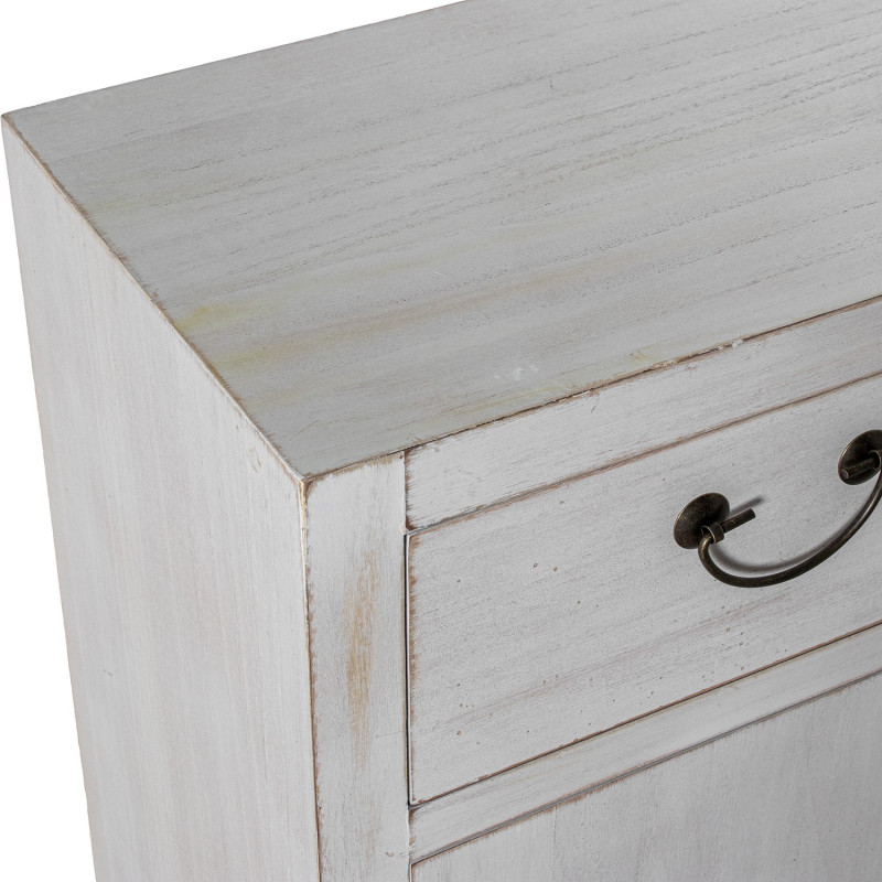 Meuble d’entrée en bois blanc décapé...