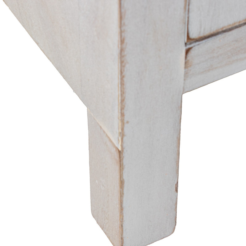 Meuble d’entrée en bois blanc décapé...
