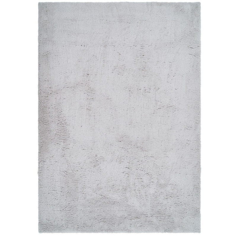 Tapis de salon shaggy gris clair à...