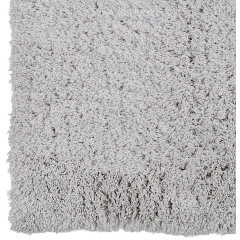 Tapis de salon shaggy gris clair à...