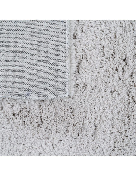 Tapis de salon shaggy gris clair à poils longs 200x300 cm Velisia