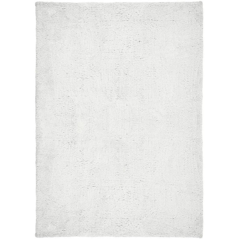 Tapis blanc cassé poils longs en...