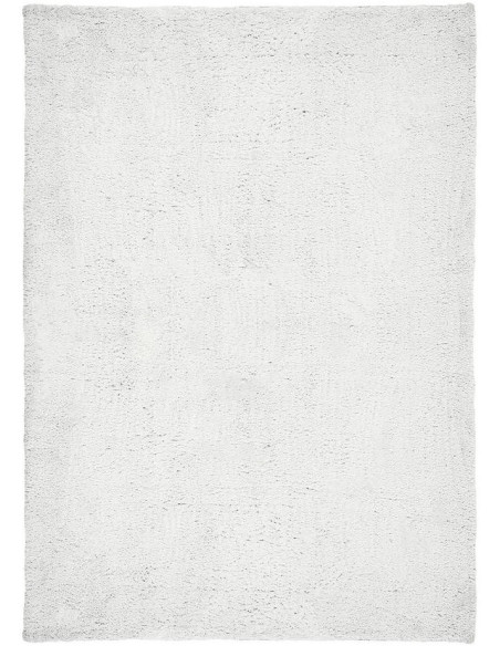 Tapis blanc cassé poils longs en polyester 200x300 cm Velisia