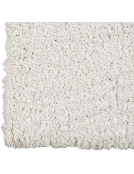 Tapis blanc cassé poils longs en polyester 200x300 cm Velisia