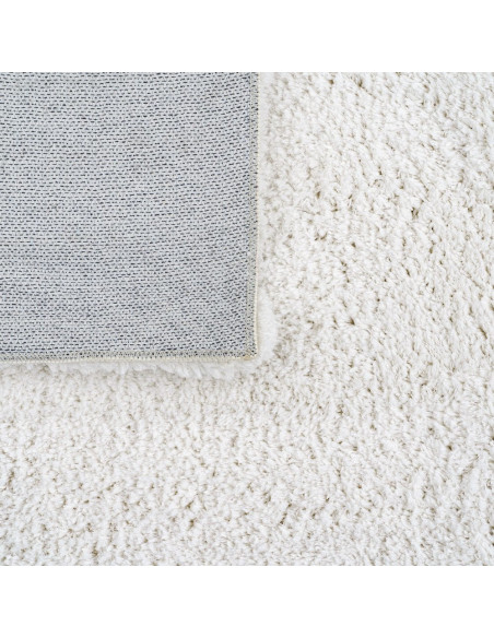 Tapis blanc cassé poils longs en polyester 200x300 cm Velisia