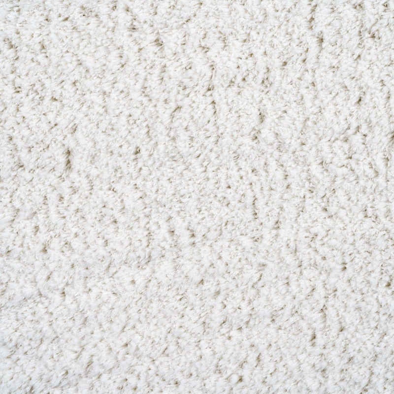 Tapis blanc cassé poils longs en...