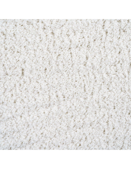Tapis blanc cassé poils longs en polyester 200x300 cm Velisia