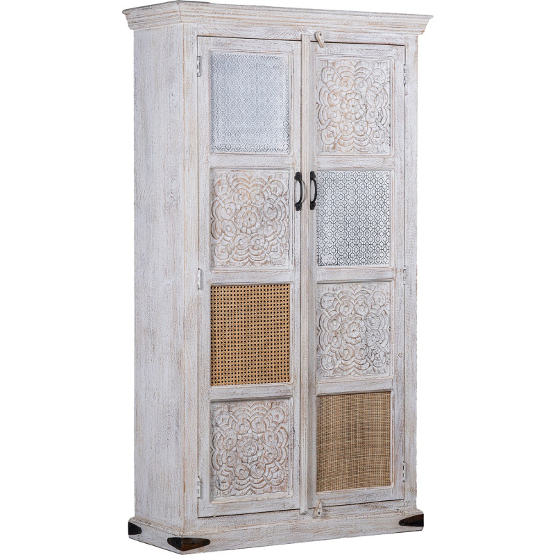 Armoire blanche en manguier et...