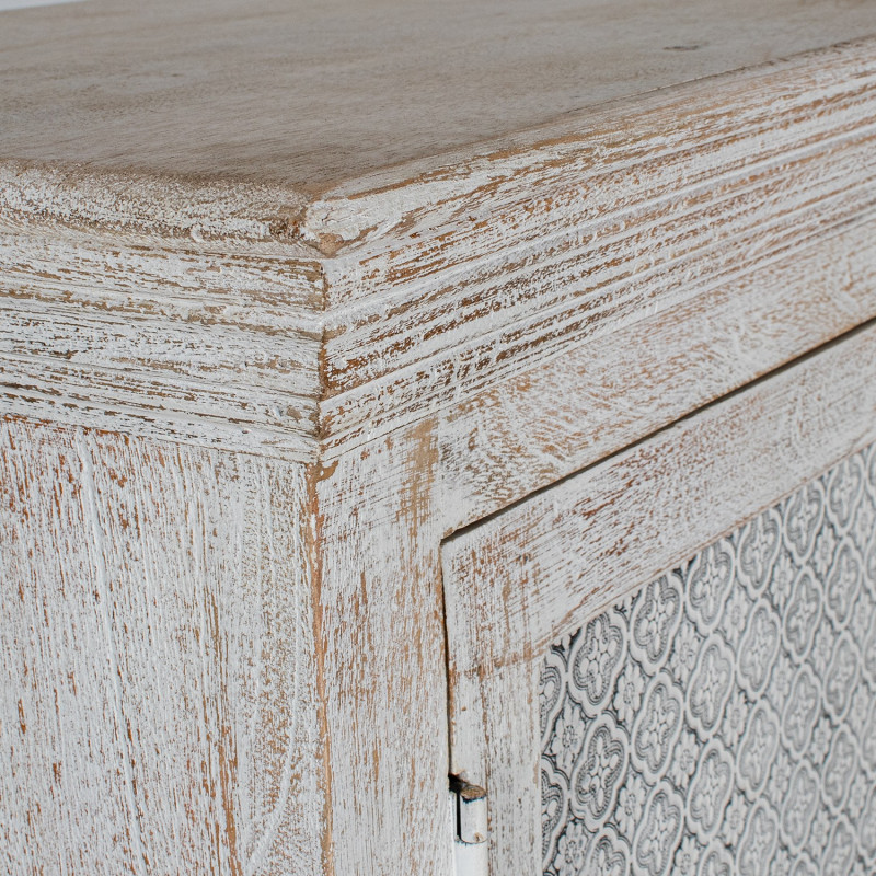 Armoire blanche en manguier et...