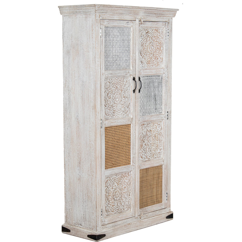 Armoire blanche en manguier et...