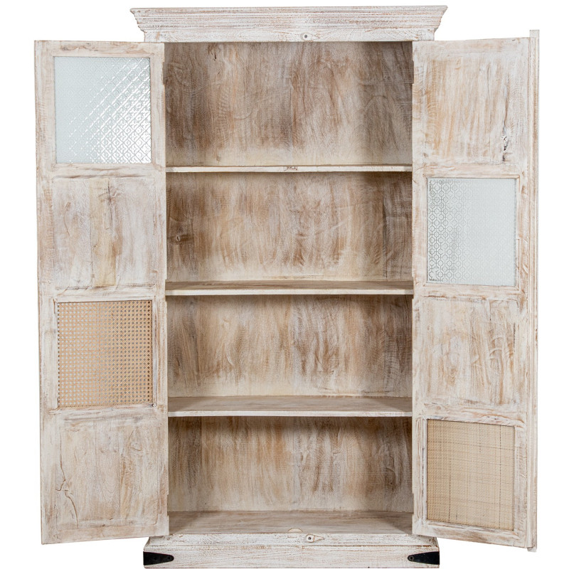 Armoire blanche en manguier et...