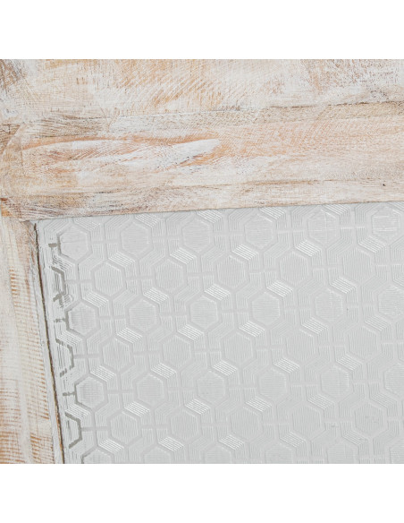 Armoire blanche en manguier et cannage rotin 100x40x180 cm Anjara