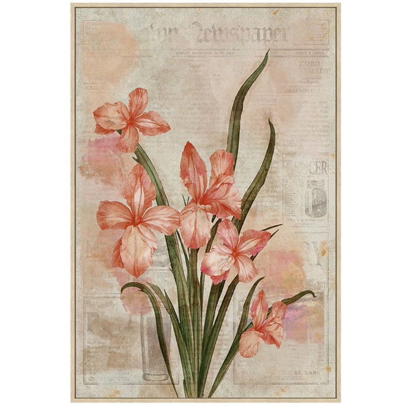 Tableau floral vintage avec cadre...