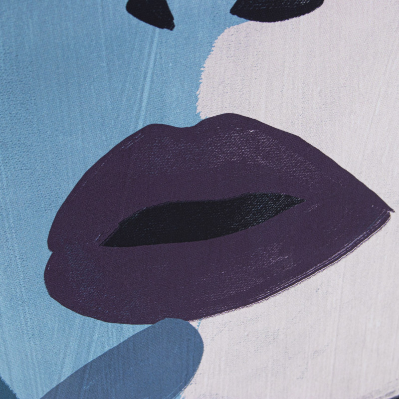 Tableau portrait abstrait cadre noir...