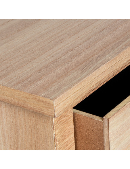 Console d’entrée bois naturel 2 tiroirs 95x27,5x80 cm Caladéa