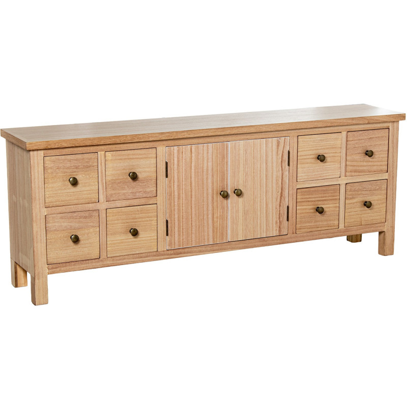 Meuble TV bois naturel 8 tiroirs...