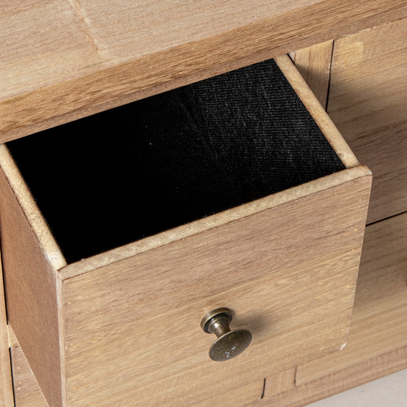 Meuble TV bois naturel 8 tiroirs...