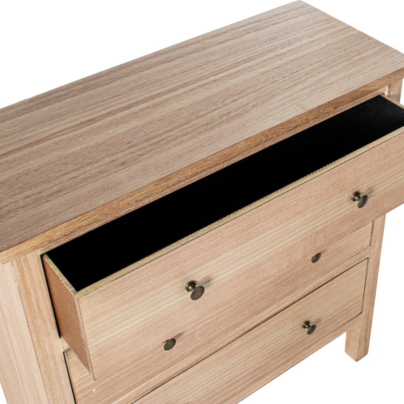 Commode bois naturel 3 tiroirs...