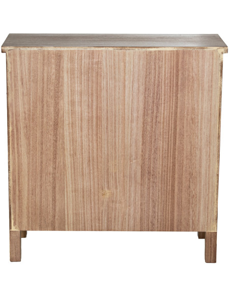 Commode bois naturel 3 tiroirs 78x31,5x80 cm Caladéa