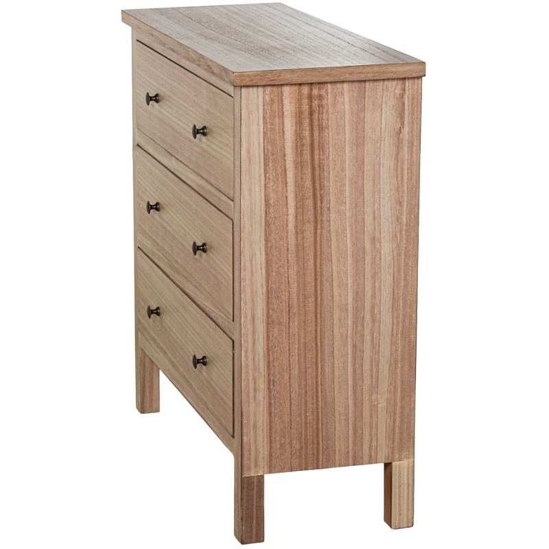 Commode bois naturel 3 tiroirs...