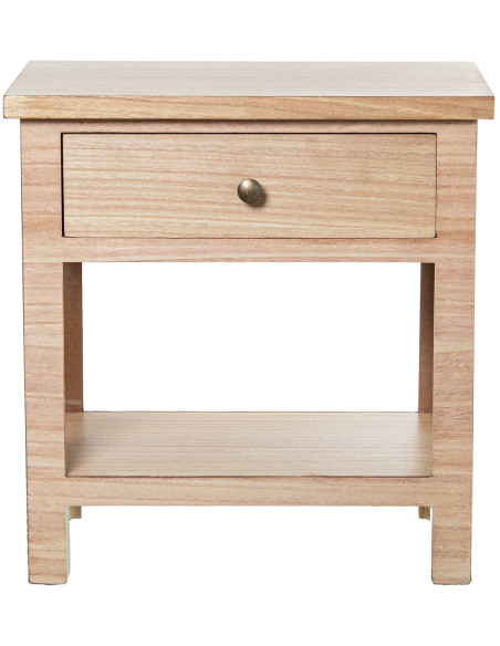 Table de chevet bois naturel 1 tiroir 48x30x50,5 cm Caladéa