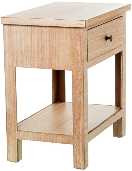 Table de chevet bois naturel 1 tiroir 48x30x50,5 cm Caladéa