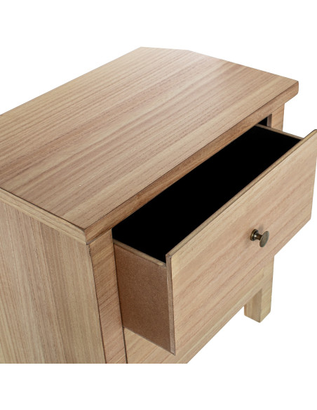 Table de chevet bois naturel 2 tiroirs 48x30x50,5 cm Caladéa