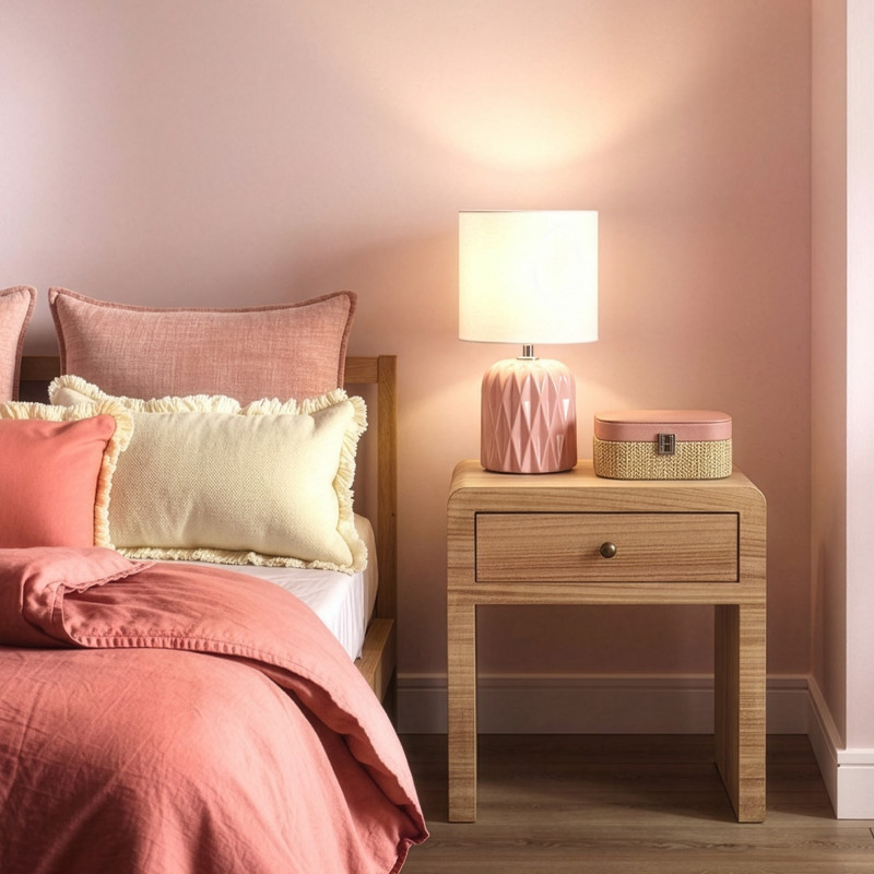 Table de chevet arrondie bois naturel...
