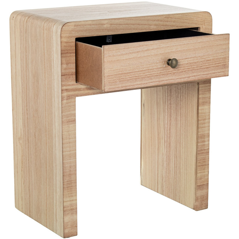 Table de chevet arrondie bois naturel...