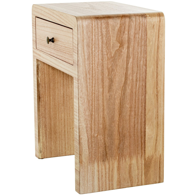 Table de chevet arrondie bois naturel...