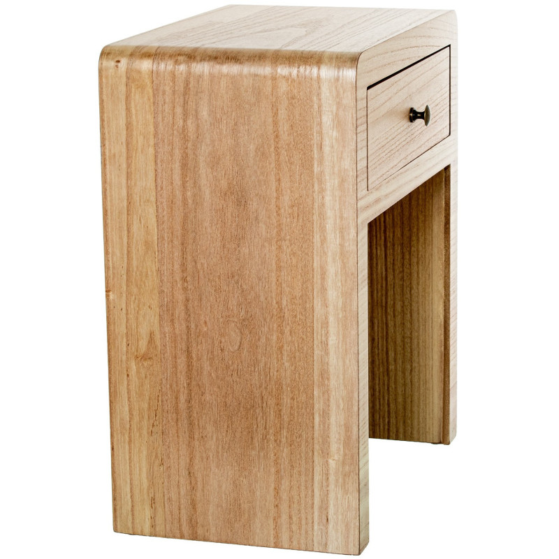 Table de chevet arrondie bois naturel...