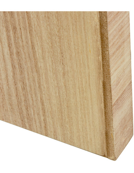 Table de chevet arrondie bois naturel 1 tiroir 45x28,5x55 cm Caladéa