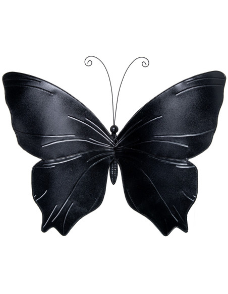 Décoration murale papillon métal et nacre verte 45 cm Mariposa