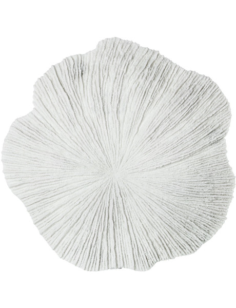 Décoration murale corail blanc en résine Ø49,5x8 cm Ondaria