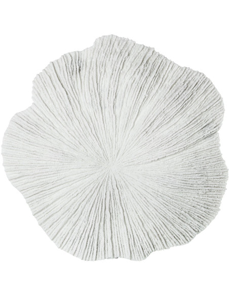 Décoration murale corail blanc en résine Ø49,5x8 cm Ondaria