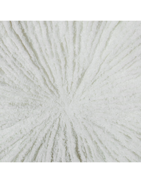 Décoration murale corail blanc en résine Ø49,5x8 cm Ondaria