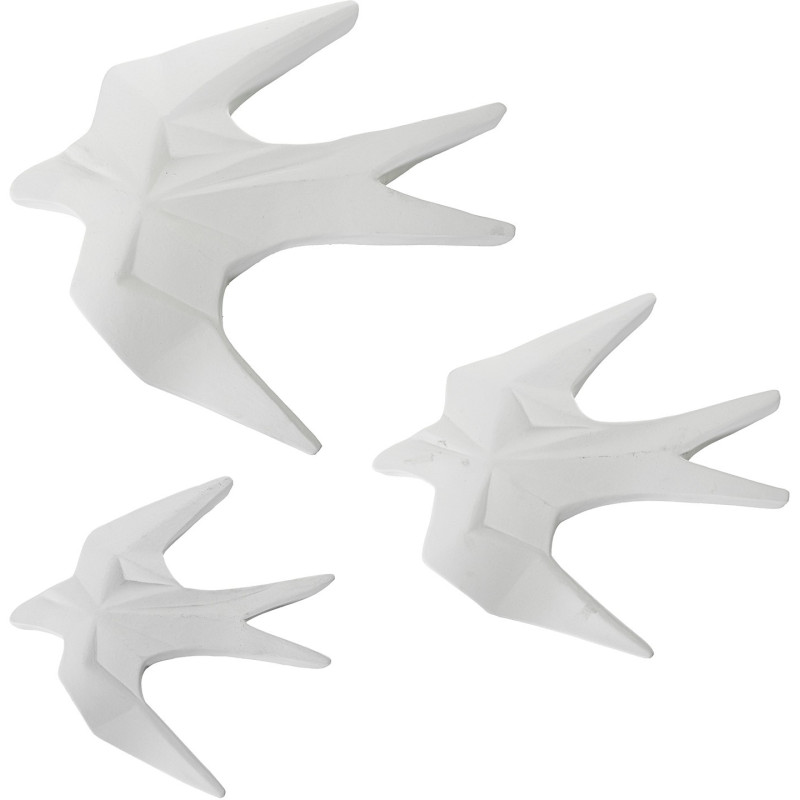 Lot de 3 hirondelles murales en...