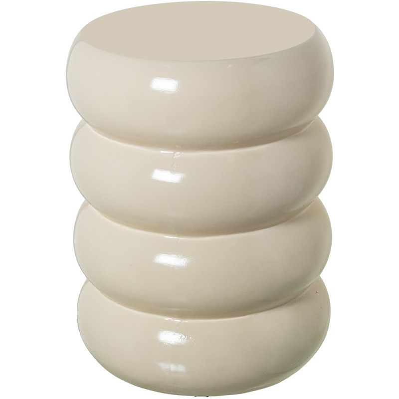 Table d’appoint crème brillante en...