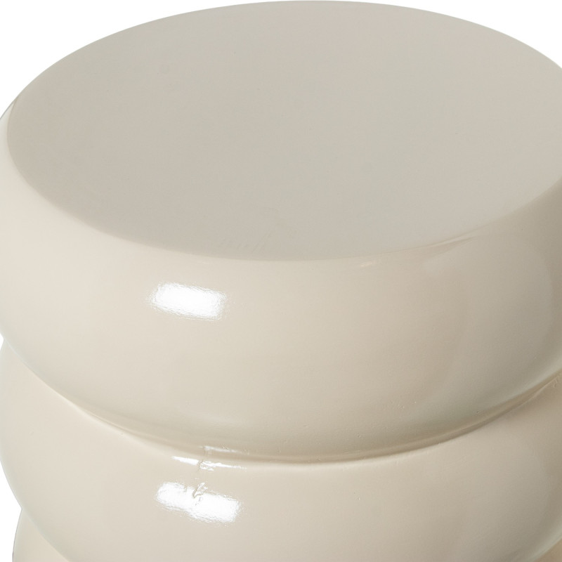 Table d’appoint crème brillante en...