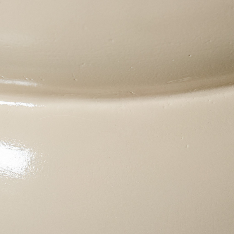 Table d’appoint crème brillante en...