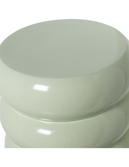 Table d’appoint verte brillante en fibre de verre 35x35x46 cm Ondara