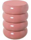 Table d’appoint rose brillante en fibre de verre 35x35x46 cm Ondara
